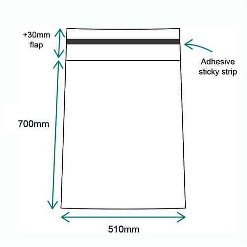 510 x 700mm reseal bags