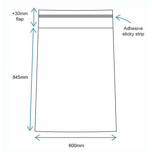 600 x 845mm reseal bags